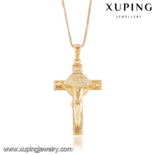 32744 Xuping nuevo diseño dorado cruz colgante